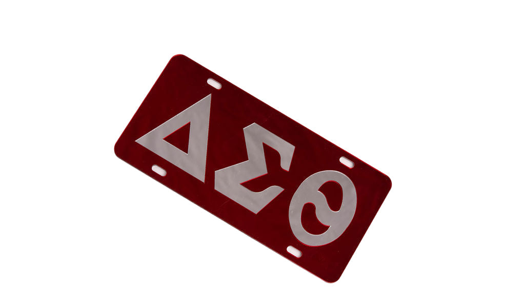 Delta Sigma Theta 3 Letter License Plate