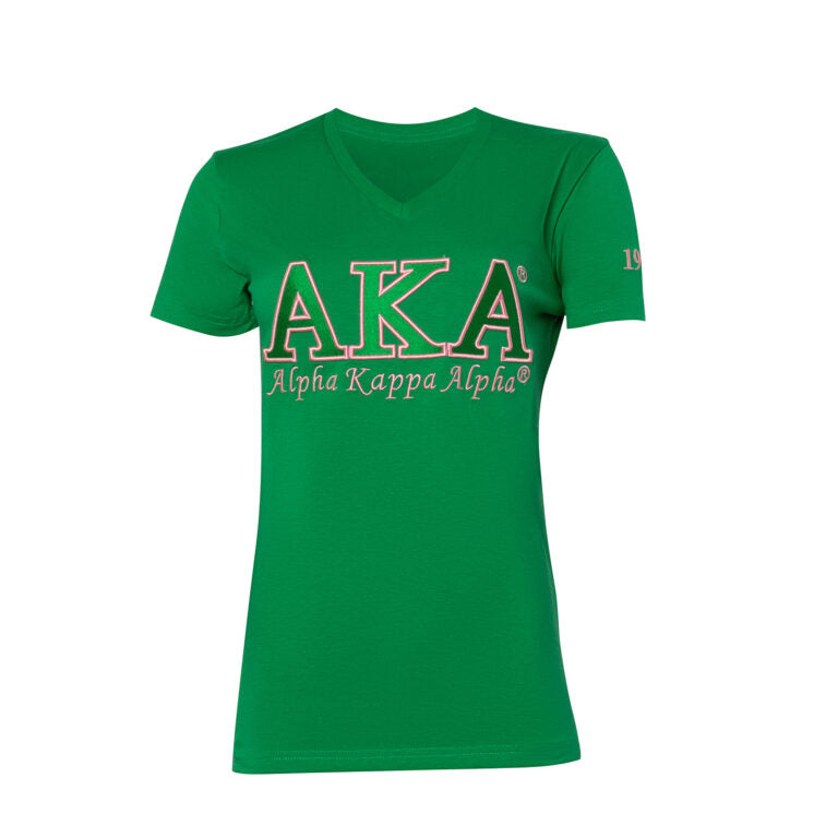 Alpha Kappa Alpha Embroidered Luxury T-Shirt
