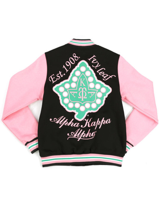 AKA Fleece Varsity Jacket - Alpha Kappa Alpha