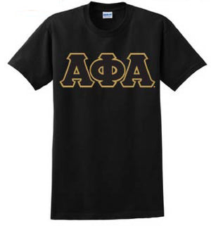Alpha Greek 3 Letter Embroidered T-Shirt - Alpha Phi Alpha