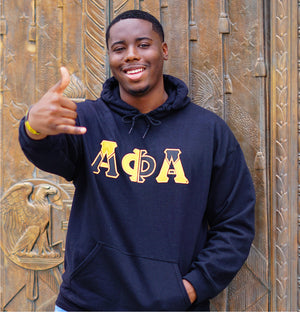Alpha Phi Alpha Color Block Greek Lettered Hoodie