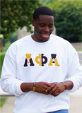 Alpha Phi Alpha Color Block Greek Lettered Crewneck Sweatshirt