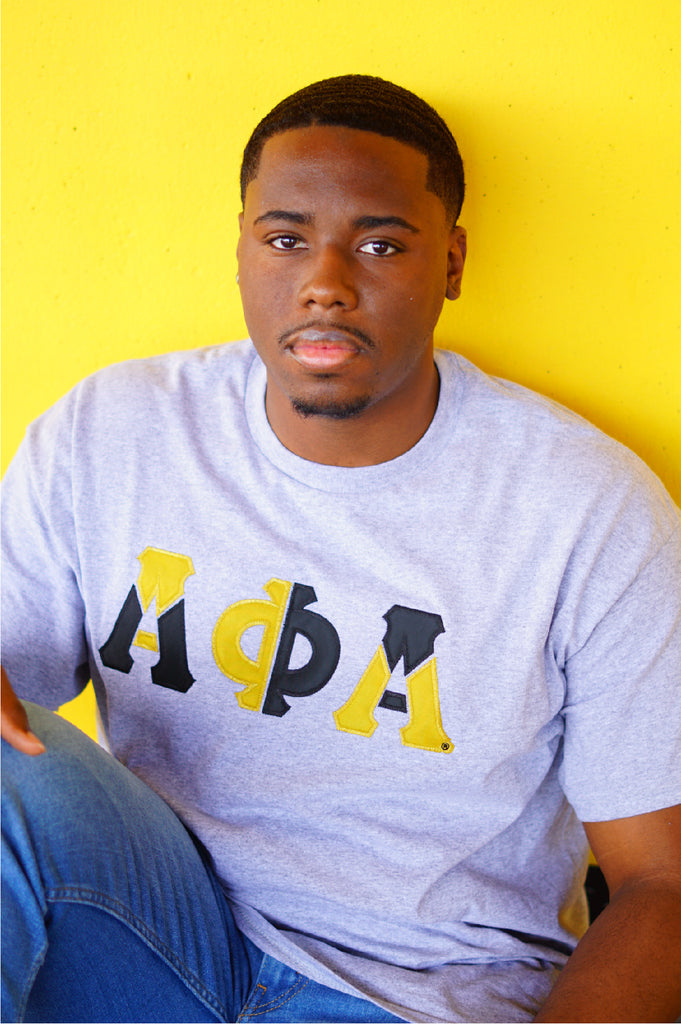 Alpha Phi Alpha Color Block Greek Lettered T-Shirt