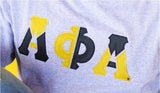 Alpha Phi Alpha Color Block Greek Lettered T-Shirt