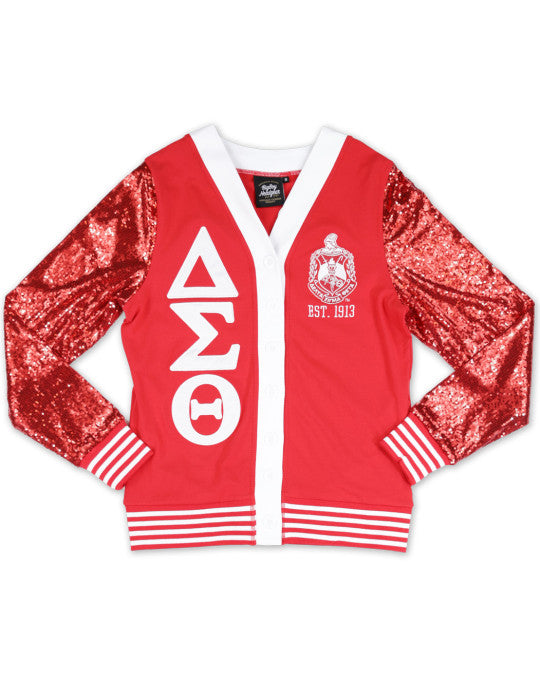 Delta Sigma Theta Sequin Cardigan
