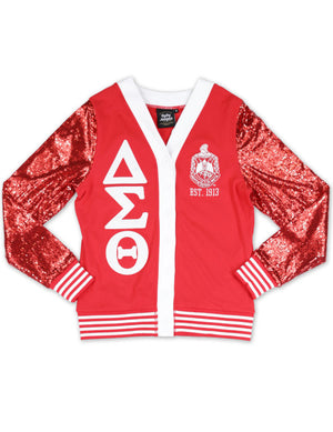 Delta Sigma Theta Sequin Cardigan