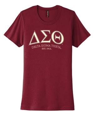Delta College Letter T-Shirt - Delta Sigma Theta
