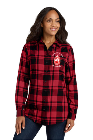 Delta Sigma Theta Plaid Flannel Tunic