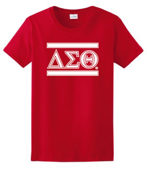Delta Simple 3 Greek Letter Printed T-Shirt - Delta Sigma Theta