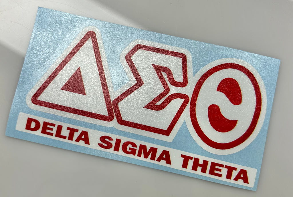 Delta Sigma Theta Greek Letter Decal