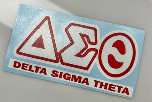 Delta Sigma Theta Greek Letter Decal