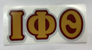Iota Phi Theta Greek Letter Reflective Decal