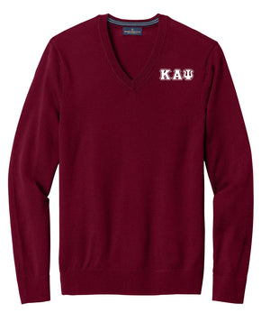 Kappa Alpha Psi Brooks Brothers Greek Letter V-Neck Sweater