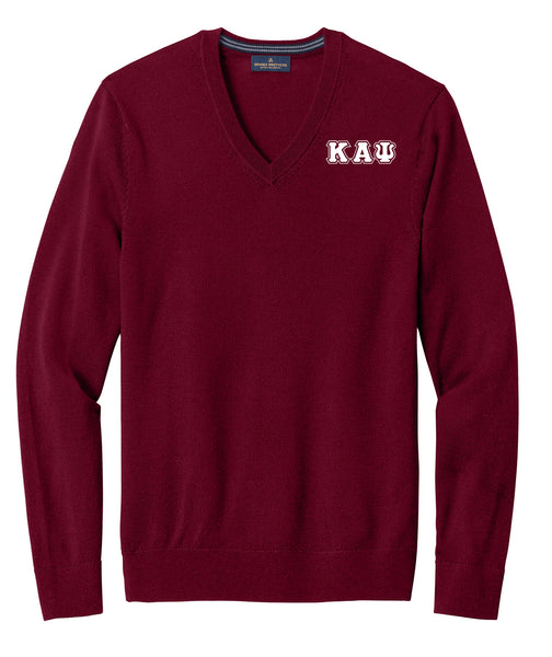 Kappa Alpha Psi Brooks Brothers Greek Letter V-Neck Sweater