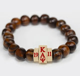 Kappa Natural Wood Bead Bracelet - Kappa Alpha Psi