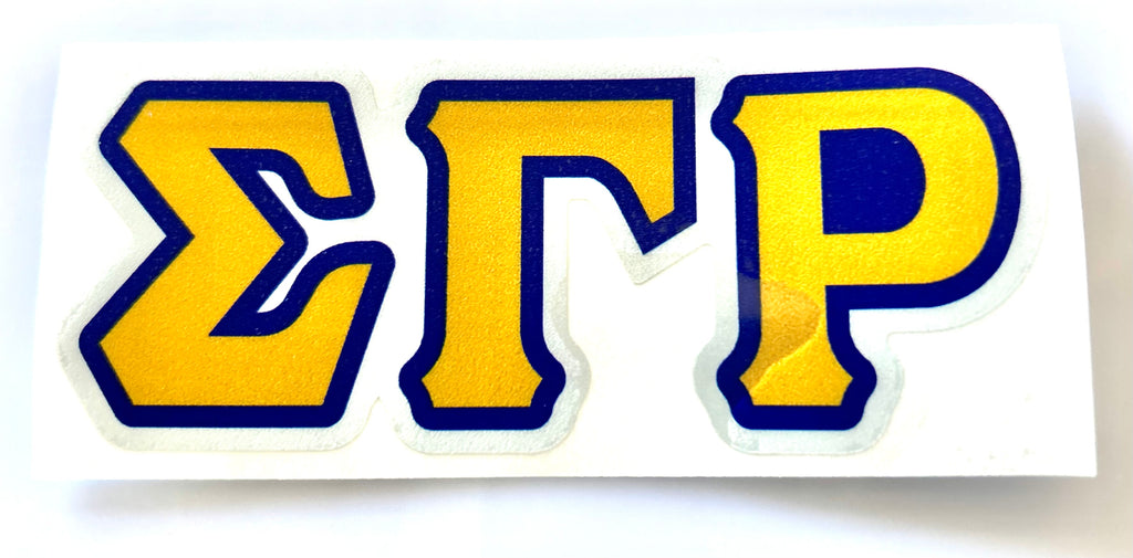 Sigma Gamma Rho Greek Letter Reflective Decal