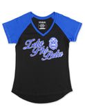 Zeta Phi Beta Glitter Print V-Neck T-Shirt