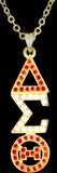 Delta Sigma Theta Crystal Necklace