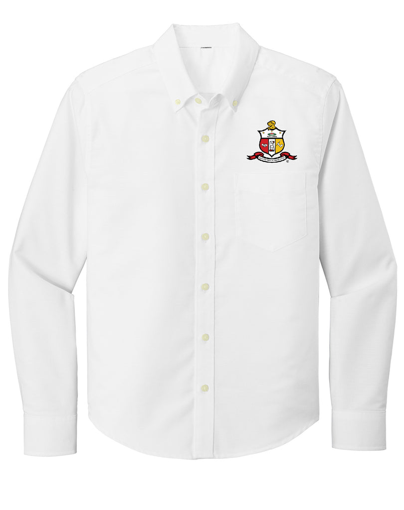 Kappa Coat of Arms Untucked Fit Oxford- Kappa Alpha Psi