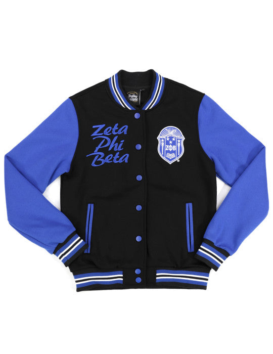 Zeta Phi Beta Fleece Varsity Jacket -