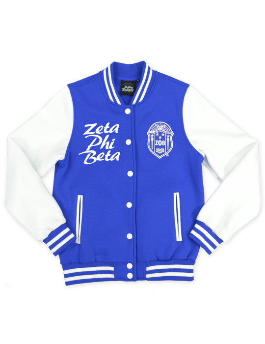 Zeta Phi Beta Fleece Varsity Jacket -