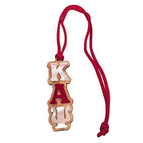Kappa Lettered Necklace / Rearview Mirror Hang - Kappa Alpha Psi