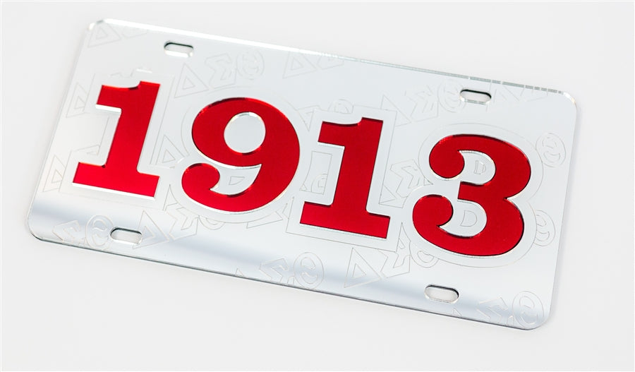 Delta Sigma Theta Silver 1913 License Plate