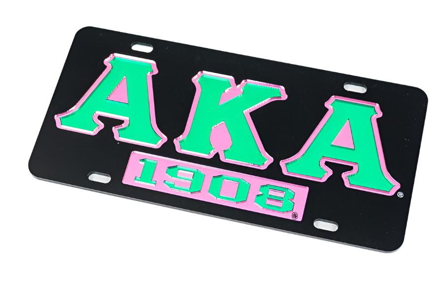 AKA 1908 Front License Plate - Alpha Kappa Alpha
