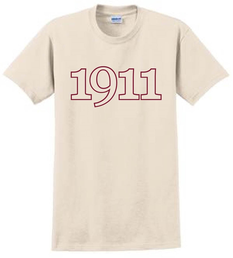Founding Year Embroidered 1911 T-Shirt - Kappa Alpha Psi