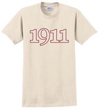 Founding Year Embroidered 1911 T-Shirt - Kappa Alpha Psi