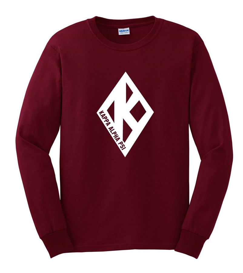 kappa alpha psi gear Kappa Diamond Long Sleeve Printed T-Shirt