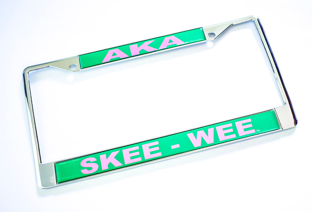 Skee Wee Call Tag Plate Frame - Alpha Kappa Alpha