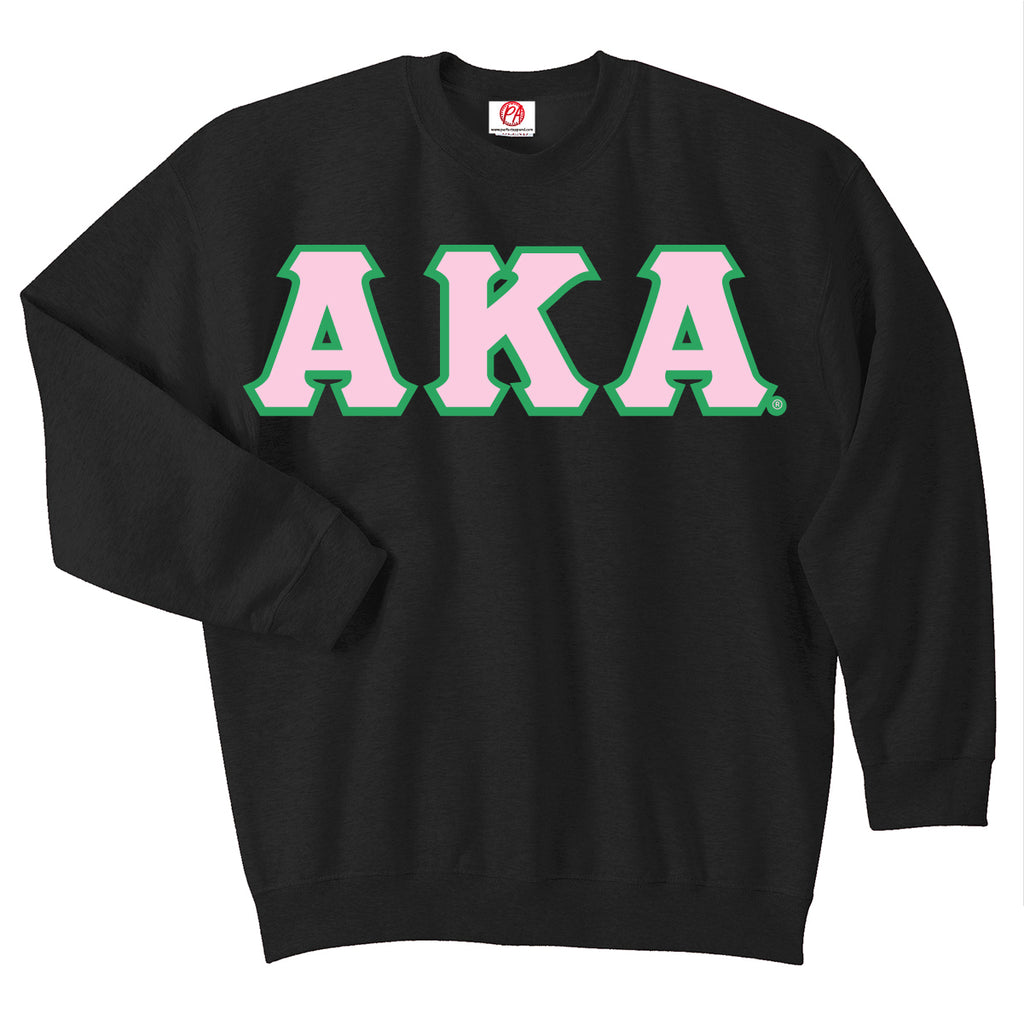 Alpha Kappa Alpha 3 Greek Letter Crewneck Sweatshirt- AKA