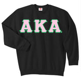Alpha Kappa Alpha 3 Greek Letter Crewneck Sweatshirt- AKA