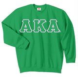 Alpha Kappa Alpha 3 Greek Letter Crewneck Sweatshirt- AKA