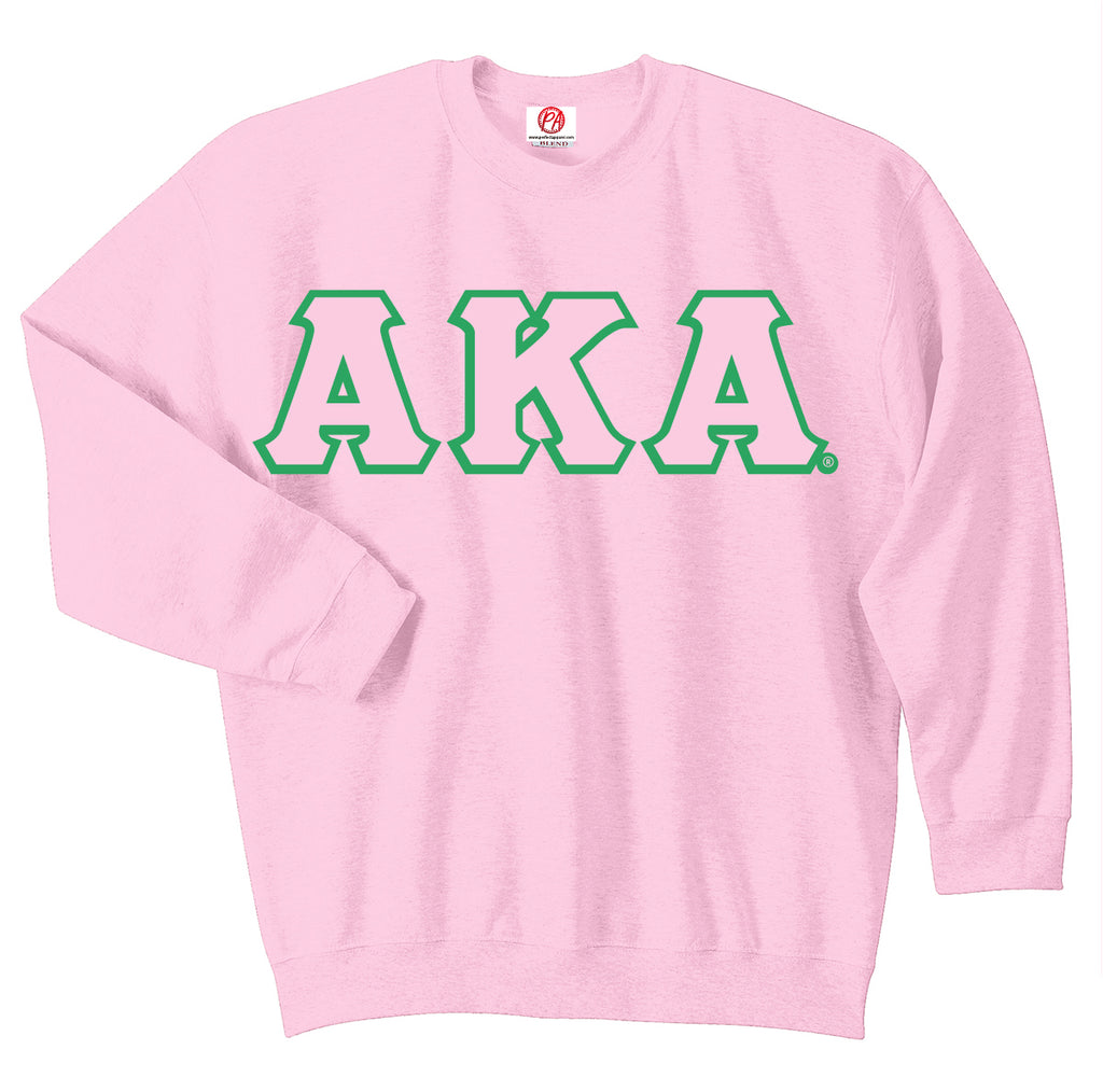Alpha Kappa Alpha 3 Greek Letter Crewneck Sweatshirt- AKA