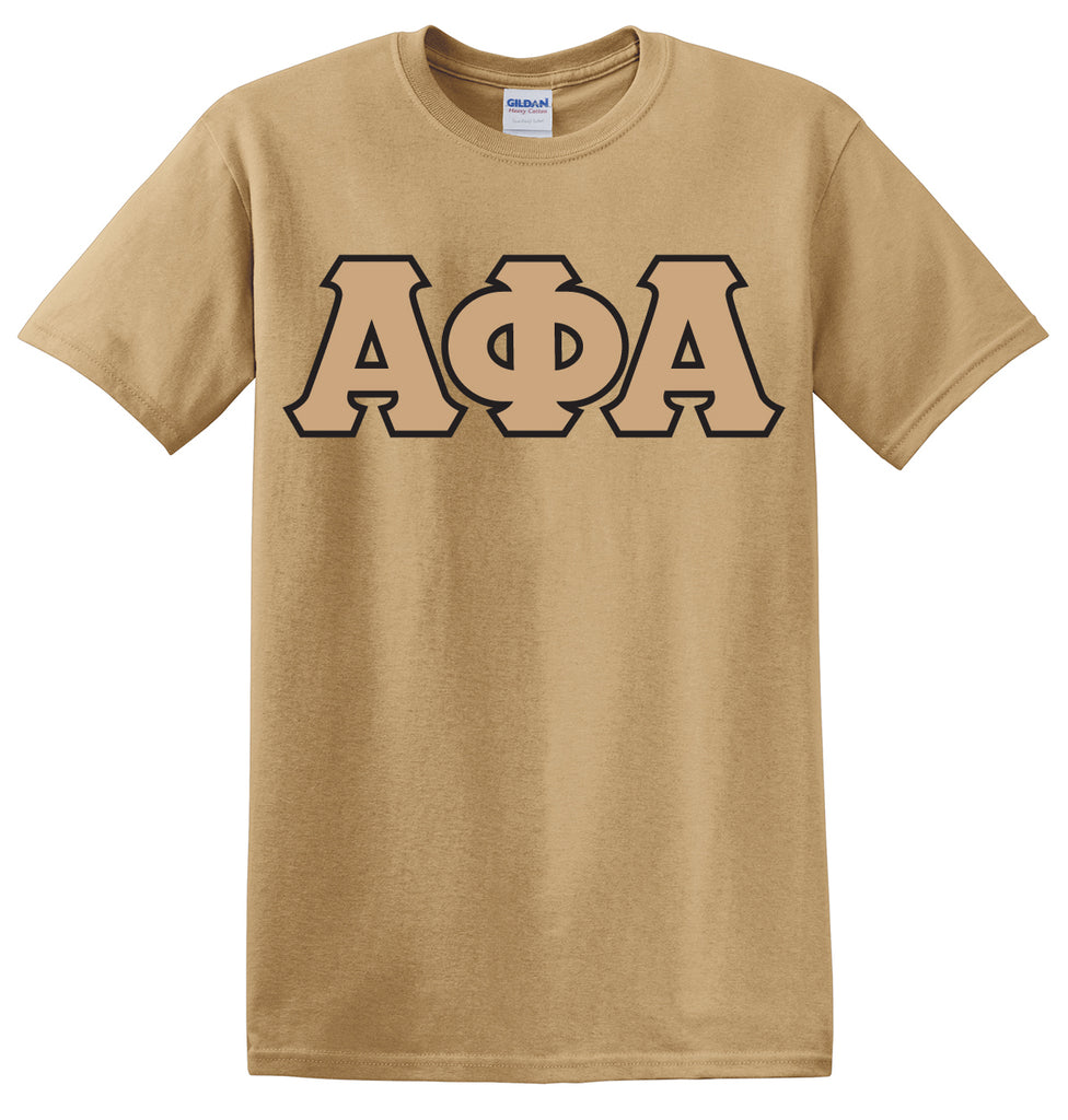 Alpha Greek 3 Letter Embroidered T-Shirt - Alpha Phi Alpha