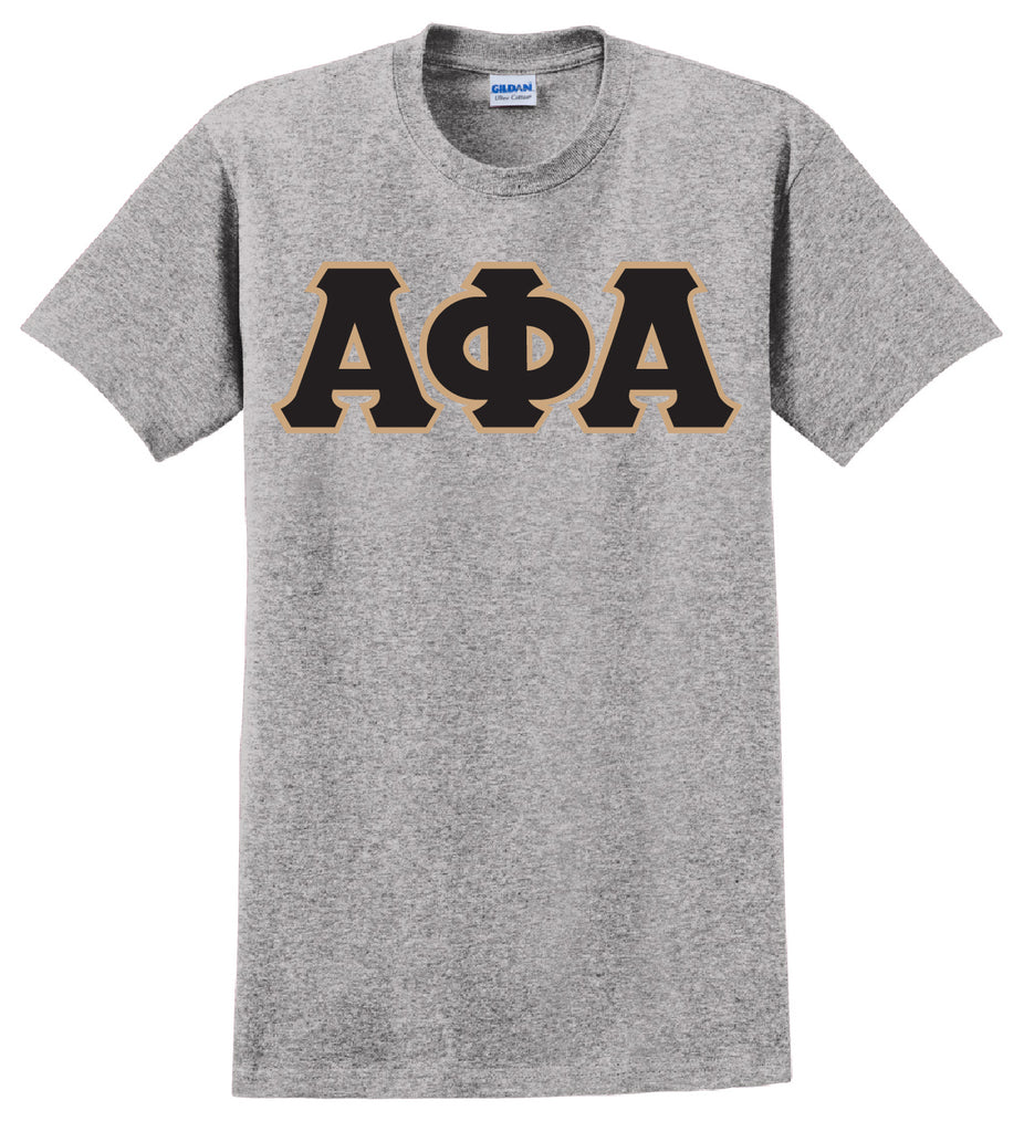Alpha Greek 3 Letter Embroidered T-Shirt - Alpha Phi Alpha