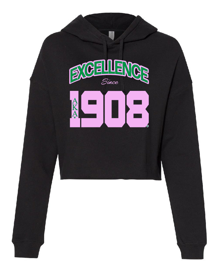 Alpha Kappa Alpha Excellence Cropped Hooded Sweatshirt