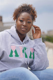 Alpha Kappa Alpha Color Block Greek Lettered Hoodie
