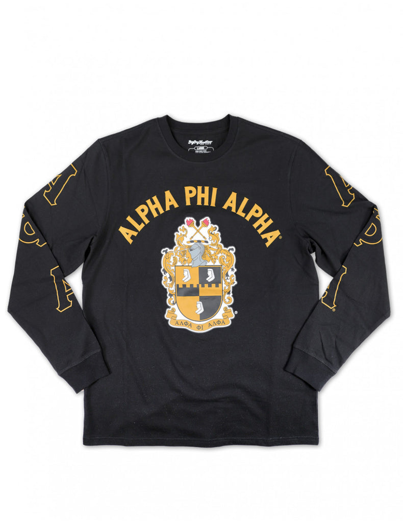 Alpha Shield Long Sleeve Printed T-Shirt - Alpha Phi Alpha