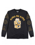 Alpha Shield Long Sleeve Printed T-Shirt - Alpha Phi Alpha