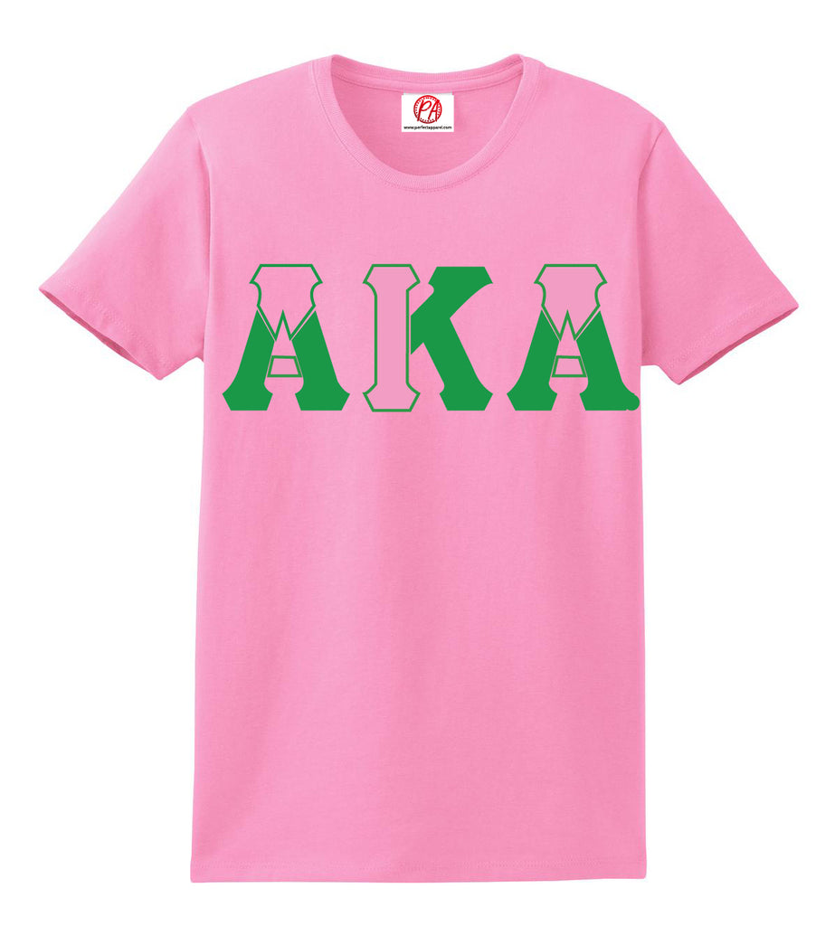 Alpha Kappa Alpha Color Block Greek Letter T-Shirt
