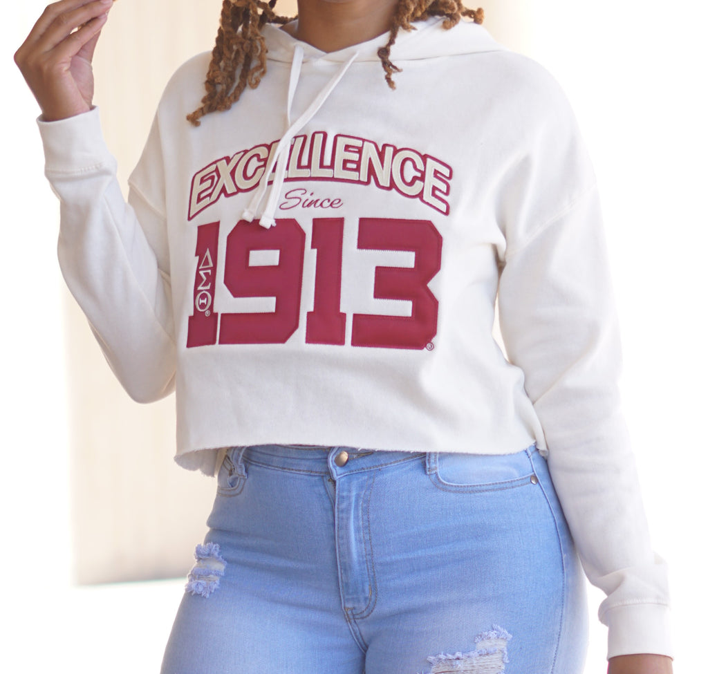 Excellence Cropped Hooded Sweatshirt - Delta Sigma Theta