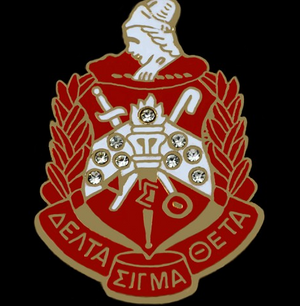 Delta Sigma Theta Shield with Crystals Lapel pin