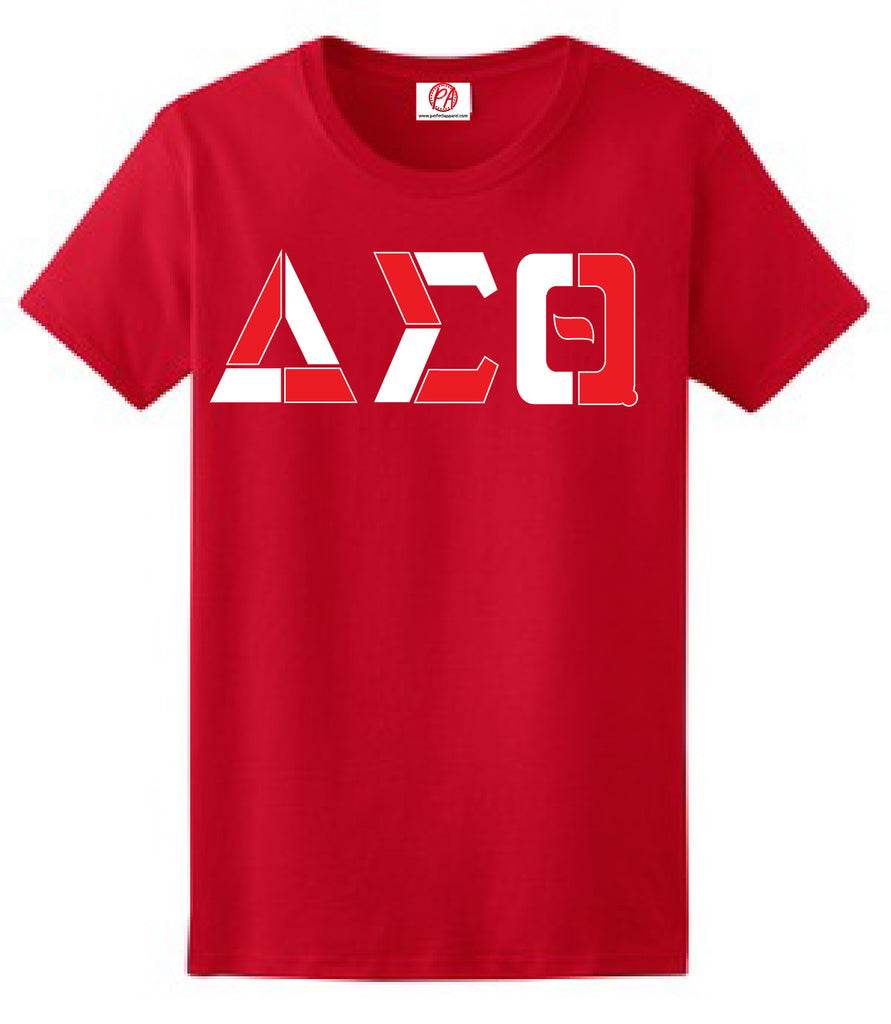 Delta Sigma Theta Color Block Greek Lettered T-Shirt