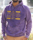 Omega Mineral Washed Established Hoodie - Omega Psi Phi