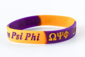 Omega Tie Dye Silicone Wristband / Bracelet - Omega Psi Phi