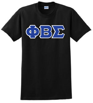 Phi Beta Sigma 3 Greek Letter Embroidered T-Shirt