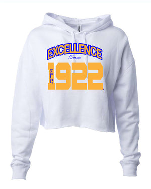 SGRho Excellence Cropped Hooded Sweatshirt - Sigma Gamma Rho